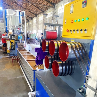 CE ISO PETストラップ生産ライン PLC PETストラッピングバンド製造機械 鉄鋼Indのための高速PETストラップ製造機械