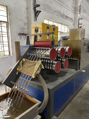 100KW ポリプロピレン PP ストラップ製造ライン、4ネットリサイクルスクリーンチェンジャー付き