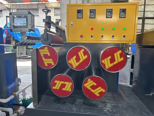 PPは機械0.4-1.2mmにフル オートPLC制御PPが生産ラインにバンドを付けるPPを処理するための厚さのすを紐で縛る