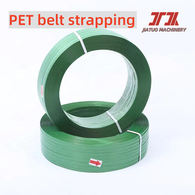 強張力グリーンエムボスプラスチックPETストラッパー パレット用 重荷荷物梱包 9-32mm 許容度 ±0.3mm