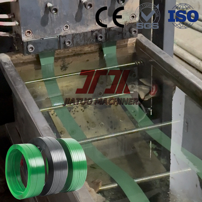 110φ シングルスクリュープラスチックPETストラップエクストルーションライン PLC制御と自動巻き 9-32mm 強い強度