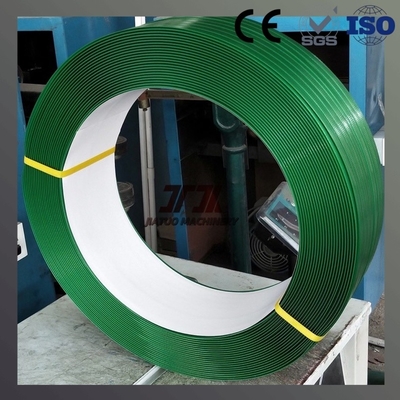 強張力グリーンエムボスプラスチックPETストラッパー パレット用 重荷荷物梱包 9-32mm 許容度 ±0.3mm