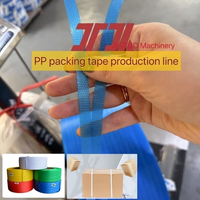 高速PP帯状テープ生産ライン 100%ポリプロピレン新材料のPPプラスチック帯状テープ機器