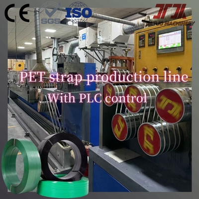 包装機械 9-25mm PETプラスチック鋼ストラッピング生産ライン PETストラッピング設備 100% PET破砕材とボトルフレーク付き