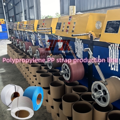 PLC制御とノンストップチェンジャーを備えた、プロフェッショナル380KG/H容量PPストラップ製造ライン