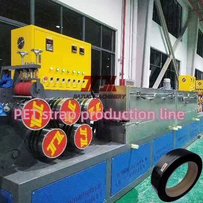 150m/min 走行速度 ペットストラップを作る機械 PLC制御でエムボスされたPETパッキングベルトを作る