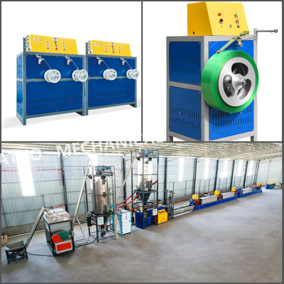 100%リサイクルされたびんの薄片の物質的な革紐の張力150-850kg 420-600kgs/H生産能力