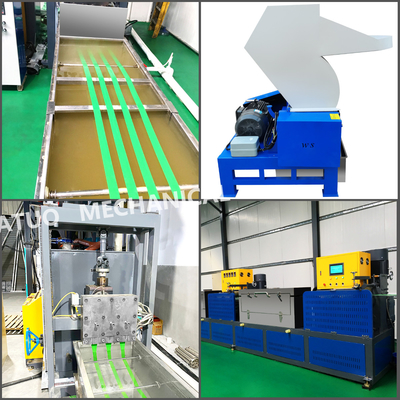 PLC制御 200kg/H プラスチックPETストラップ製造機 200KW 高速生産ライン
