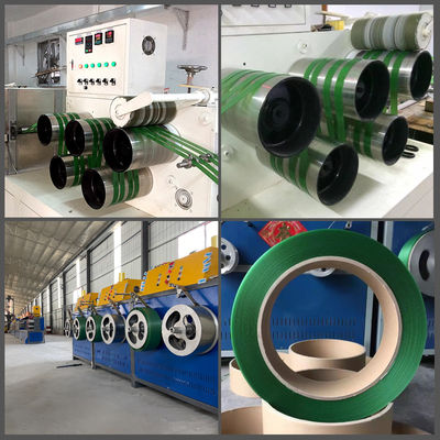 プラスチック PP PET ストラップ製造機械 5-19mm PP PET ストラップ生産ライン PLC制御システム