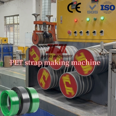 400-450kg/H 容量のPETストラップ製造機、全自動ワインダー付き、高張力PET梱包材製造